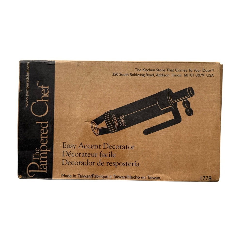 The Pampered Chef Easy Accent Decorator #1778 Replacement Box Only EMPTY
